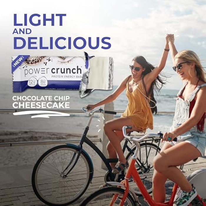 Power Crunch Protein Wafer Bars, High Protein Snacks with Delicious Taste, Chocolate Chip Cheesecake, 1.4 Ounce (12 Count) - Image 4