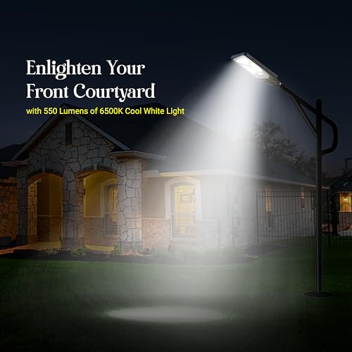 Dylect® Eco Solar Street Light – 300W Outdoor LED with Automatic Light Sensor, Remote Control & 12-Hour Runtime, for Home, Garden &Pathway | Cool White 6500K, IP64 Waterproof,ABS+PC Built (w/o Rod) - Image 2