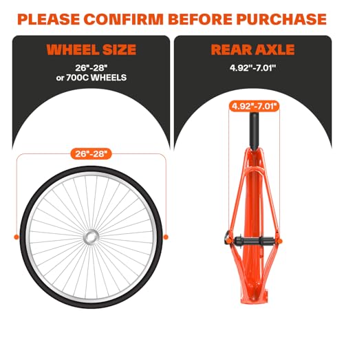 Sportneer Bike Trainer: Adjustable 6 Level Resistance Magnetic Stationary Bike Stand for 26-28" & 700C Wheels, Thru Axle Adapter, Quick Release Lever & Front Wheel Riser Block Included - Image 2