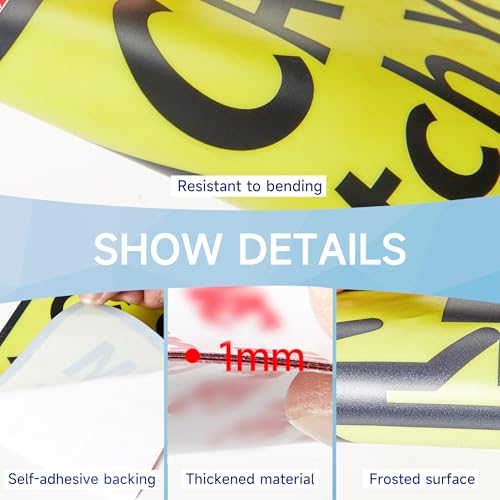 LUHIMO 2 PCS Caution Watch Your Step Sign Stickers, Easy Installation Self Adhesive Vinyl Safety Signs Tape Decals for Workplace Safety Wet Floor Caution - Image 5