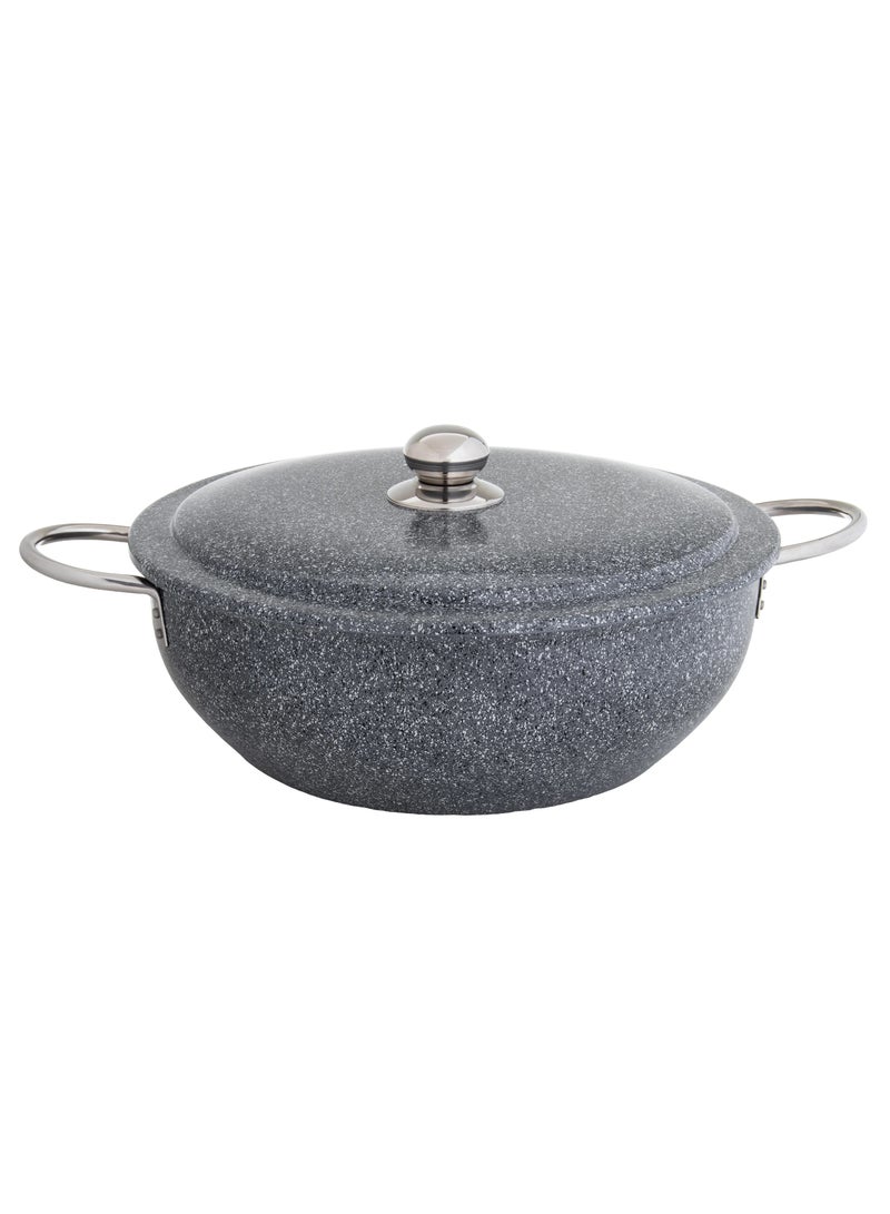 Newflon Granit Cooking Pot With Steel Lid Size 36 cm - Image 1