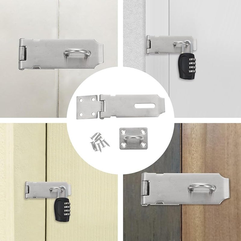 Heavy Duty Stainless Steel Door Bolt Latch Hasp Lock for Pet Security Home Protection - Image 4