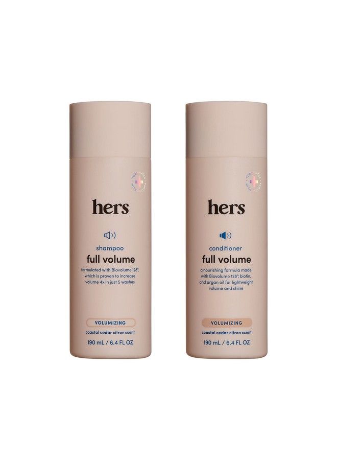 HIMS & HERS Hers Full Volume Shampoo And Conditioner Volumizing Shampoo And Conditioner For Women Soft Cedar & Citron Adds Volume Shine & Bounce 2 X 6.4 Fl Oz Bottles - Image 1