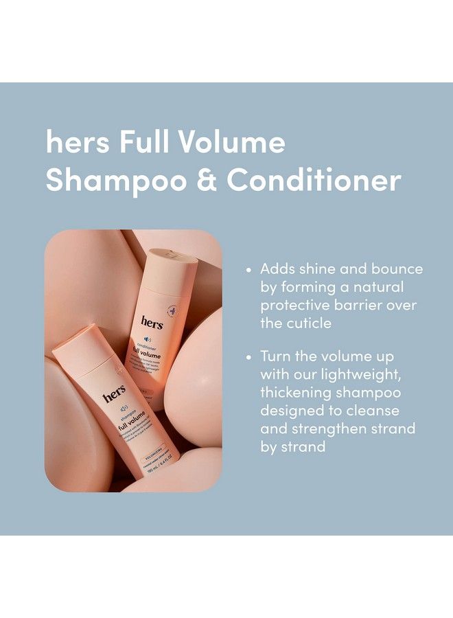 HIMS & HERS Hers Full Volume Shampoo And Conditioner Volumizing Shampoo And Conditioner For Women Soft Cedar & Citron Adds Volume Shine & Bounce 2 X 6.4 Fl Oz Bottles - Image 4