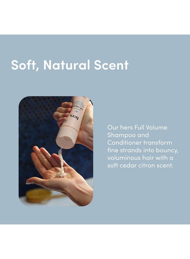 HIMS & HERS Hers Full Volume Shampoo And Conditioner Volumizing Shampoo And Conditioner For Women Soft Cedar & Citron Adds Volume Shine & Bounce 2 X 6.4 Fl Oz Bottles - Image 5
