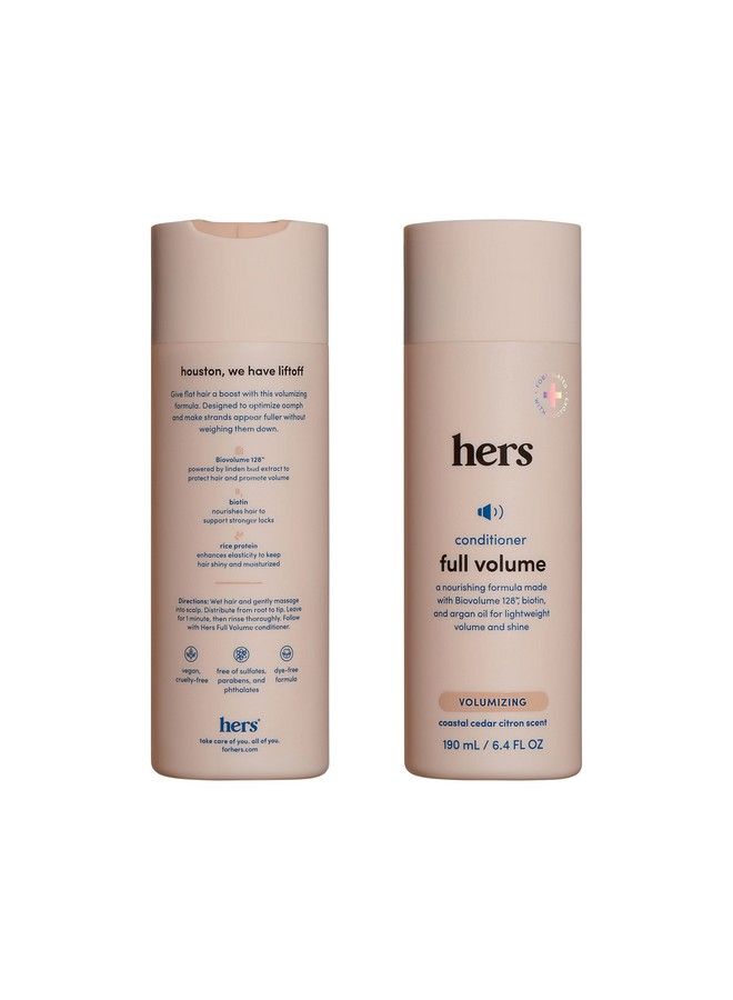 HIMS & HERS Hers Full Volume Shampoo And Conditioner Volumizing Shampoo And Conditioner For Women Soft Cedar & Citron Adds Volume Shine & Bounce 2 X 6.4 Fl Oz Bottles - Image 3