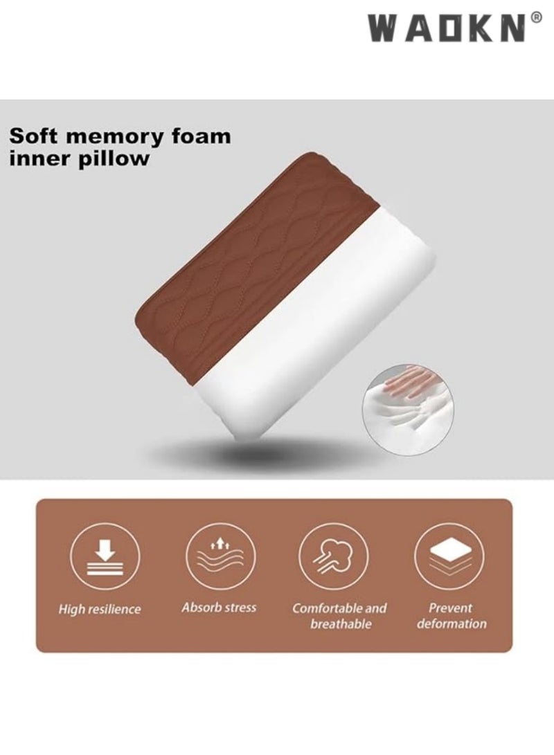 دبليو أيه أو كي أن سيارة غطاء الكونسول الوسطي / رغوة الذاكرة سيارة مسند ذراع وسادة / سيارة مسند ذراع وسادة ، والجلود مسند ذراع يغطي السيارة ، وسيارات الدفع الرباعي / شاحنة / سيارة مسند ذراع وسادة ، وتعزيز الراحة ، والمواد المعمرة ( براون ) - Image 4