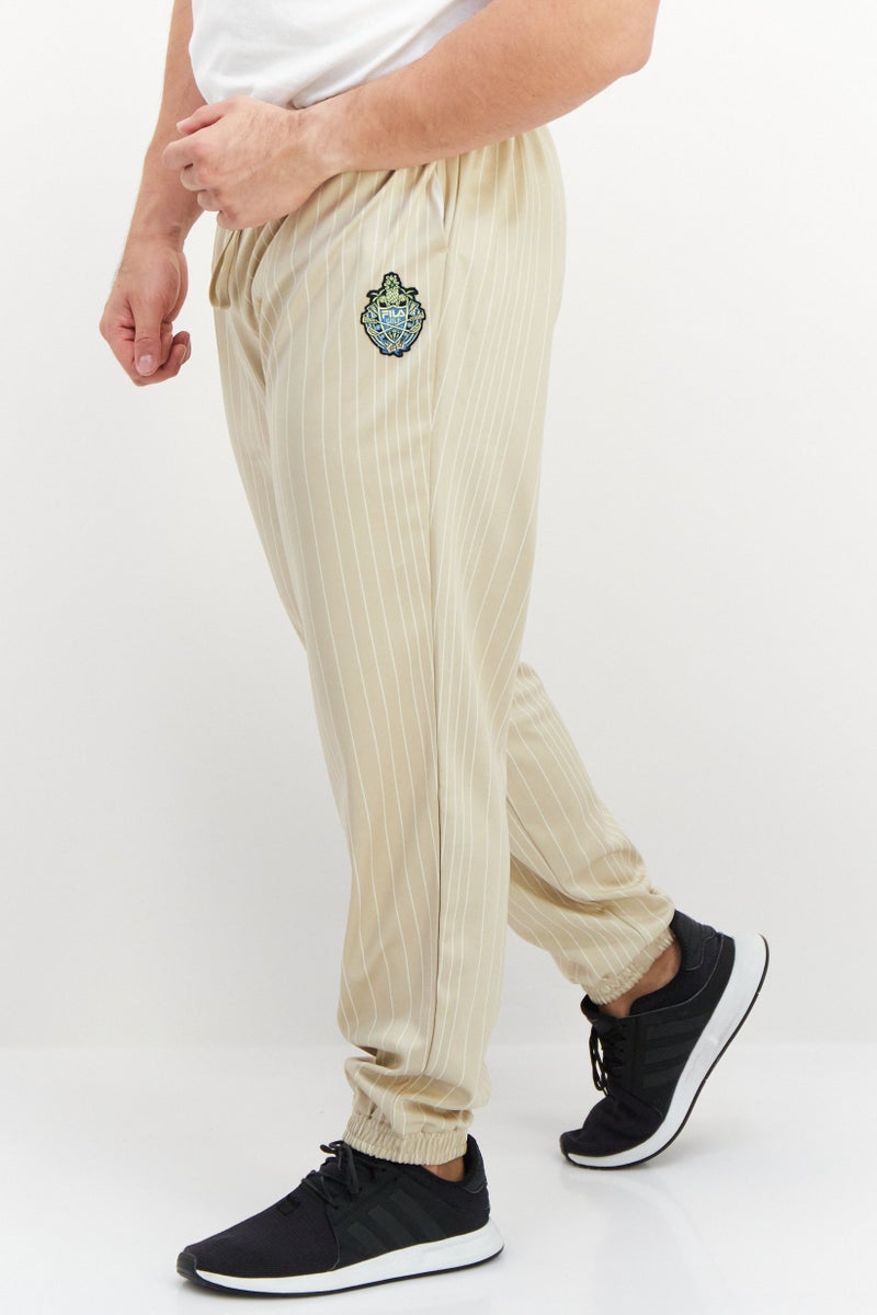 FILA Men Sportswear Fit Brand Logo Training Sweatpant, Beige  - Image 2