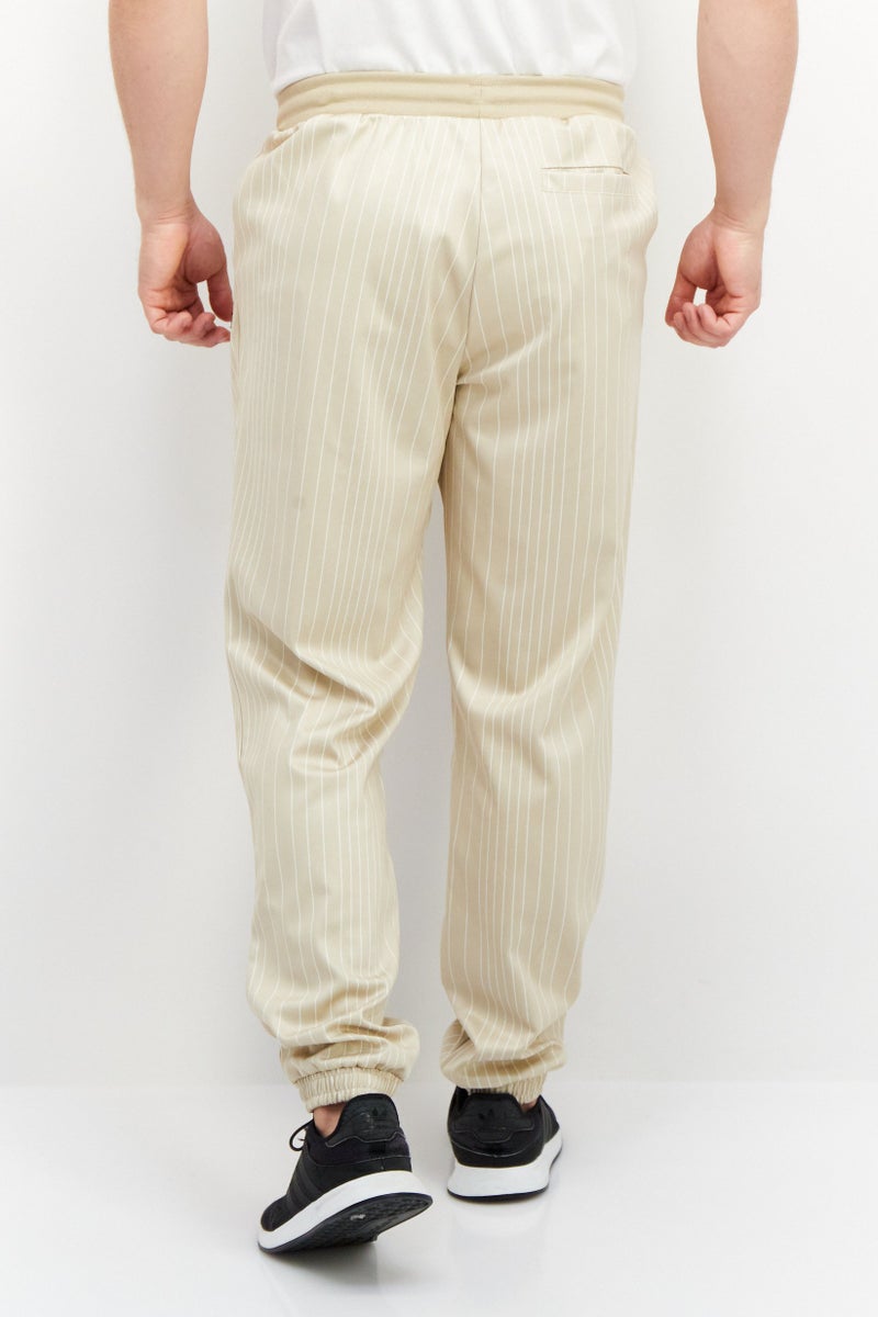 FILA Men Sportswear Fit Brand Logo Training Sweatpant, Beige  - Image 3