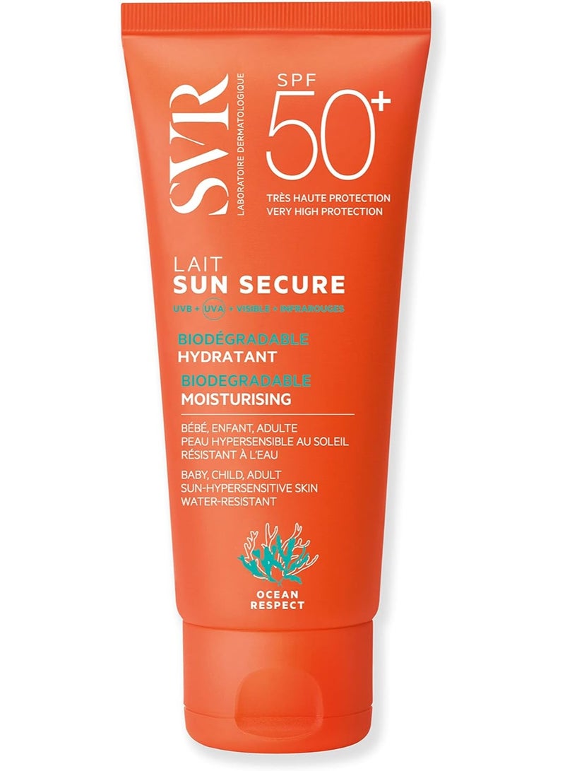 حليب مرطب غير مرئي SVR Sun Secure Lait SPF50+ 100 مل
