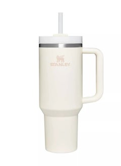 Quencher H2.0 FlowState Stainless Steel Vacuum Insulated Tumbler with Lid and Straw for Water, Iced Tea or Coffee, Smoothie and More, 30 oz Cream
