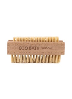 Eco Bath London Natural Sisal Nail Brush - Eco-Friendly Double-Sided Nail Cleaning Brush with Firm and Soft Cactus Bristles for Manicure and Pedicure 