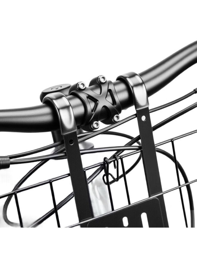 Move Iron Bicycle Basket, Front Basket, Electric Motorcycle, Mountain Bike, Folding Bike Basket, Hanging Basket, Bicycle Vegetable Steel Wire Basket - Image 1