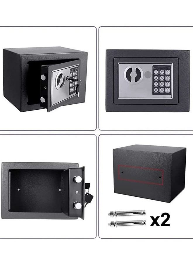 Arabest Small Safe,Electronic Keypad Lock Money Box,Mini Electronic Security Safe,Electronic Keypad Lock and Physical Key,Store Jewelry,Cash and Other Valuable Items, Suitable for Home/Office/hotel(Black)  - Image 3