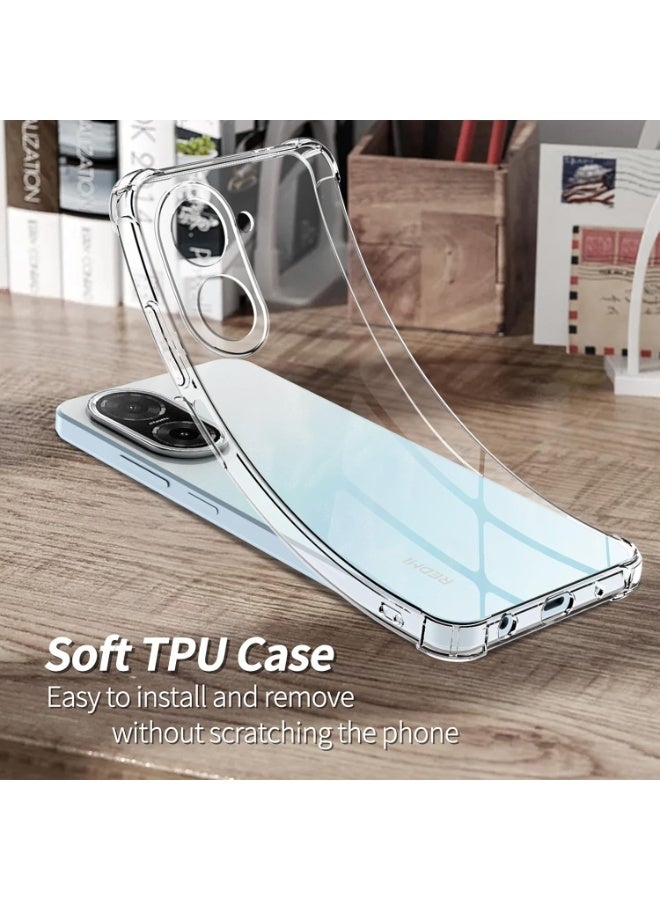 BORTONY Xiaomi Redmi A5/Poco C71 4G Case Cover with 2 -Pack Screen Protector Soft TPU Silicone Case Anti-Yellow Camera Protection Cover For Xiaomi Redmi A5 4G - Image 3