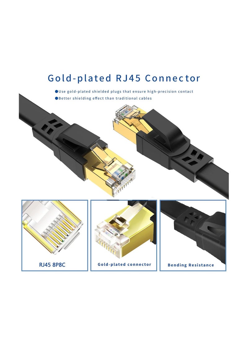 AL RAID 30M CAT8 Ethernet Cable, High Speed Heavy Duty Cat8 LAN Network Cable 40Gbps, 2000Mhz with Gold Plated RJ45 Compatible with Gaming Switch PC PS5 PS4 Xbox Modem Router WIFI Extender Patch Panel - Image 5