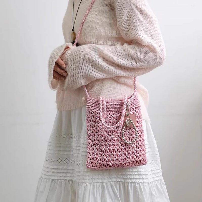 Women's Handmade Crochet Crossbody Bag - Image 3