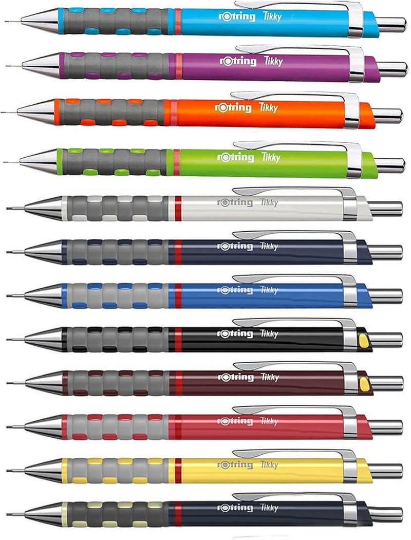 rOtring Tikky Mechanical Pencil with 1.0 mm Lead - Black Barrel with Orange Accents - Image 5