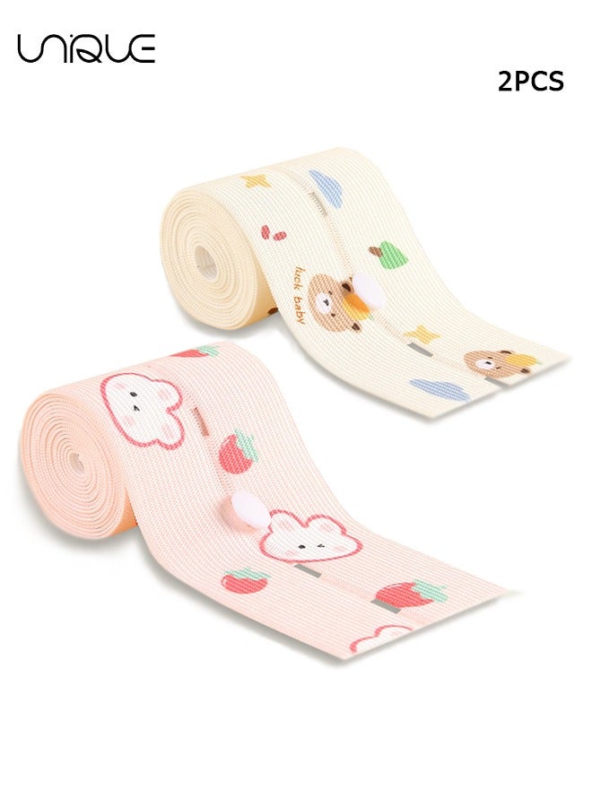 يونيك 2 قطعة حزام مراقبة الجنين لضربات القلب - شريط مراقبة واسع - حزام ضمادة مراقبة احترافي للنساء الحوامل - حزام مراقبة قلب الجنين - أداة مراقبة القلب بالحزام - Image 1