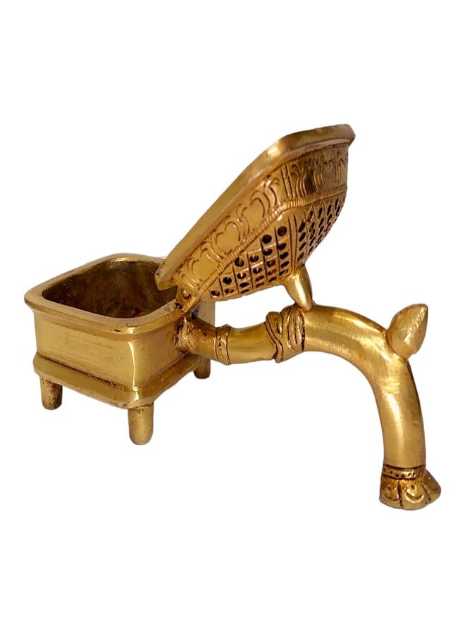 AARGKRAFT Brass Loban Burner Dhoopdani Dhooni Dani Decorative Antique lubandan,Bakhoor Burner Holder - Image 5