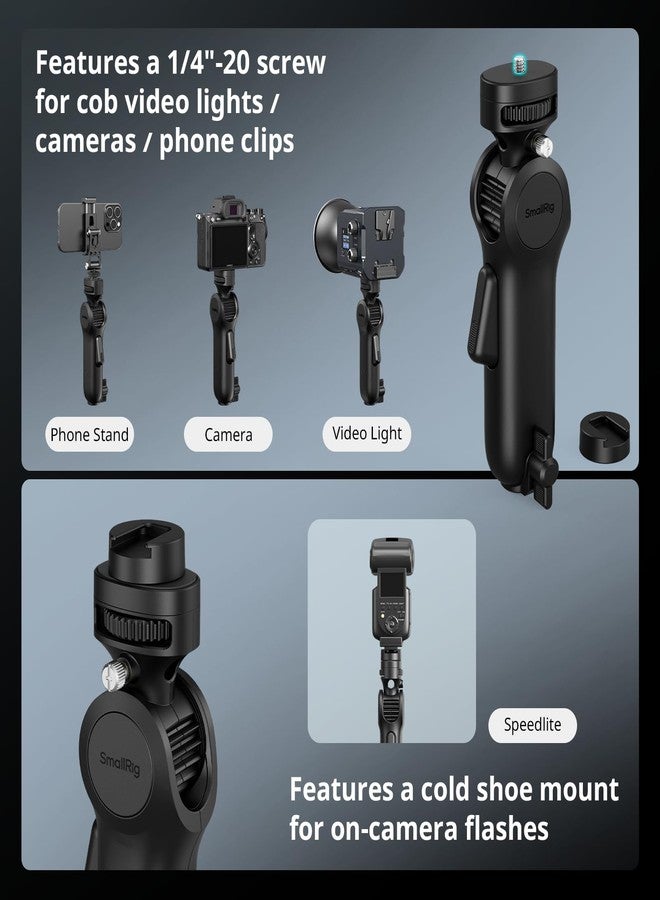 SmallRig Quick Release Light Stand Adapter, 6.6 lb Load Capacity, 360° Pan Rotation, Black - Image 3