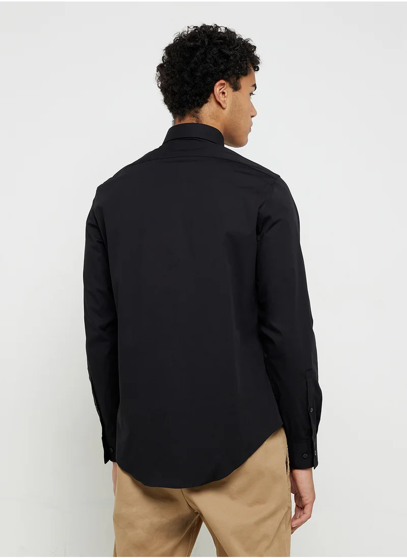 CALVIN KLEIN Regular Fit Stretch Poplin Dress Shirt