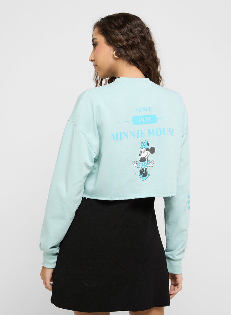 Disney Minnie Cropped Graphic Sweatshirt  - Image 2