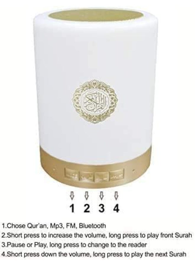 SUKILO Touch Lamp with Bluetooth Speaker – APP Controlled, Muslim Player with Quran, Azan, Dua, Salat Reminder – Portable Ramadan Eid Gift for Hajj Umrah, Color-Changing LED Light - Image 4