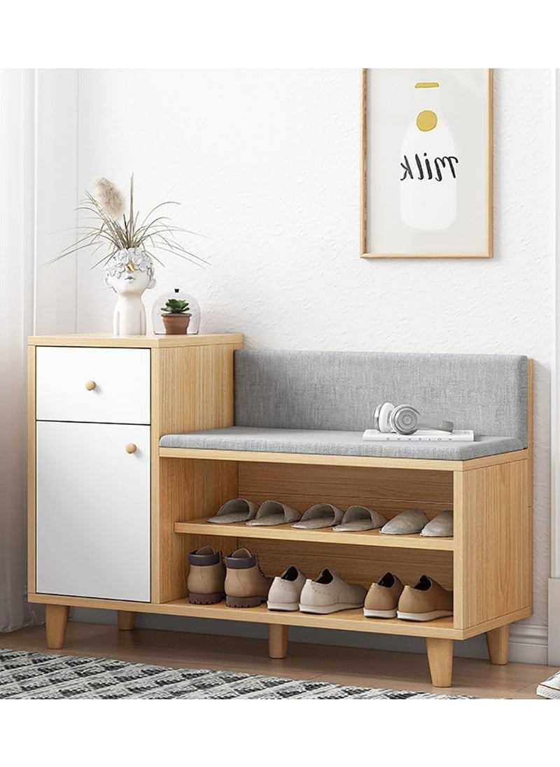 CityRiya-Long Shoe Rack, Shoe Bench, Shoe Storage Cabinet, 90*32*67cm Shoe Storage Bench Organizer, Entryway Shoes Rack Organizer Cabinet, Shoe Rack Shelf, Shoe Stand with Storage for Hallway Bedroom  - Image 2