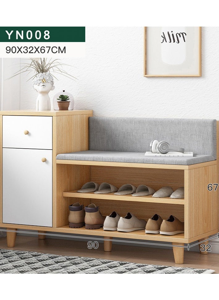 CityRiya-Long Shoe Rack, Shoe Bench, Shoe Storage Cabinet, 90*32*67cm Shoe Storage Bench Organizer, Entryway Shoes Rack Organizer Cabinet, Shoe Rack Shelf, Shoe Stand with Storage for Hallway Bedroom  - Image 3