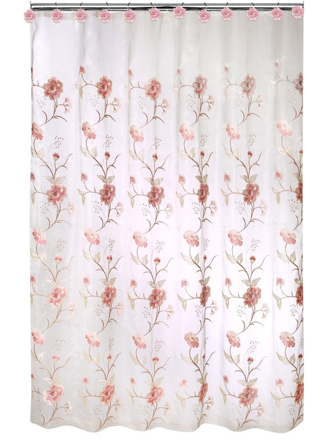 Popular Bath Dublin Rose, Shower Curtain, Beige - Image 2
