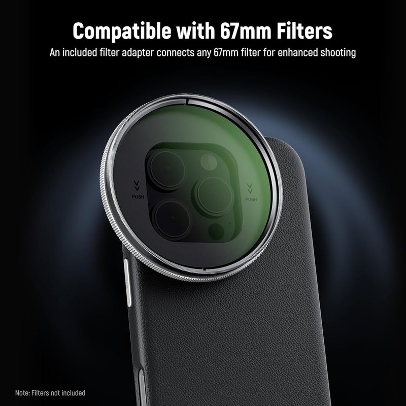 Neewer 16 Pro Max Phone Case, Tpu/Pc Nonslip Protective Heavy Duty Phone Cover With Modular Backplates For 67Mm Filter/17Mm Lens/T Mount Lens, Compatible With Iphone 16 Pro Max Magsafe Moment, Pa084P - Image 3