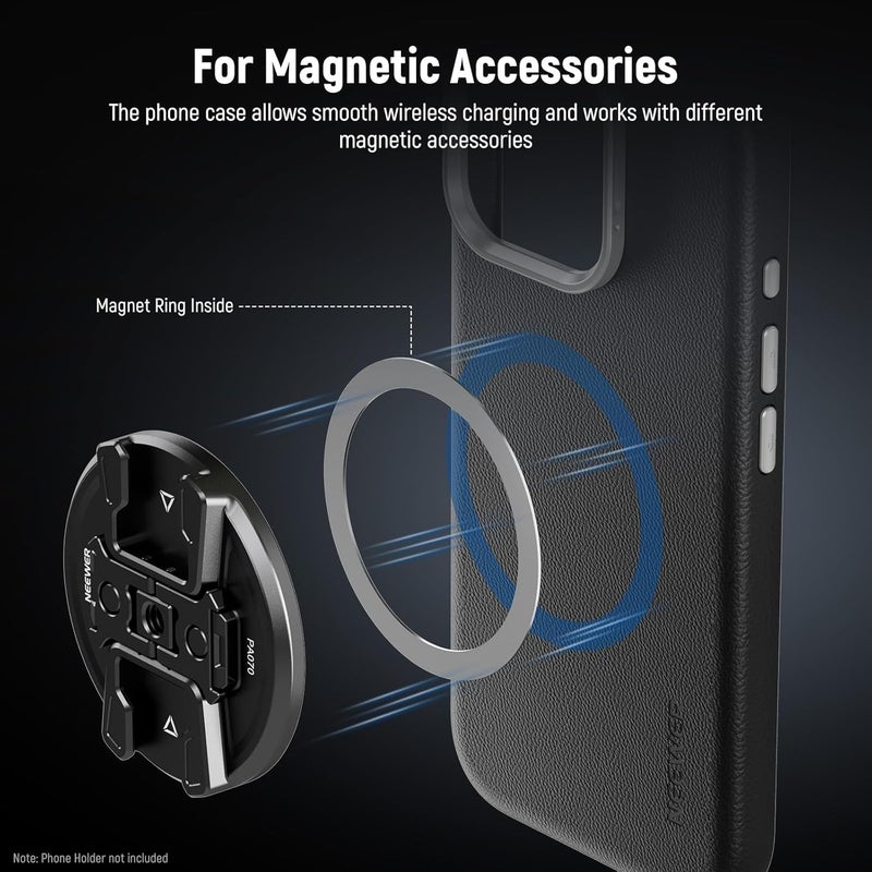 Neewer 16 Pro Max Phone Case, Tpu/Pc Nonslip Protective Heavy Duty Phone Cover With Modular Backplates For 67Mm Filter/17Mm Lens/T Mount Lens, Compatible With Iphone 16 Pro Max Magsafe Moment, Pa084P - Image 5