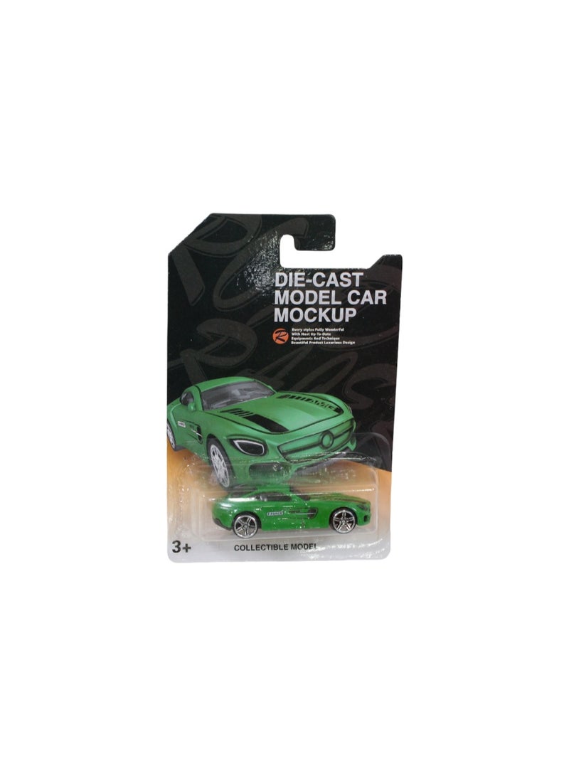 Die-Cast Model Car Mockup – Green - Image 2