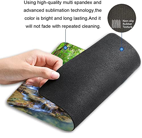 Solekla Nature Mouse pad, Tropical Forest Waterfall Scenic Green Landscape Mousepad Rectangle Customized Mouse Pads with Designs Non-Slip Rubber Smooth MousePads for Computer Laptop 7.9 x 9.5 in - Image 2