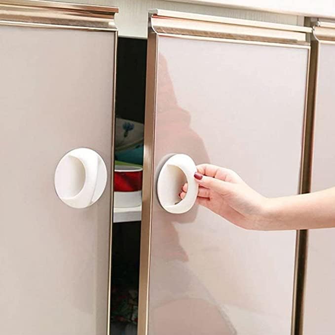 Lucc1n Self Adhesive Peel and Stick Plastic Handles Pull knob for Sliding Door Drawer Window Cabinet MultiColoured - Image 3