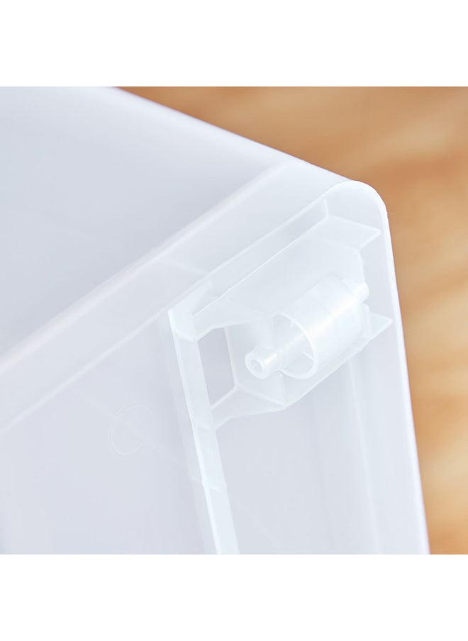 Juana Multipurpose Transparent Storage Box With Wheels And Lockable Lid 32 L
