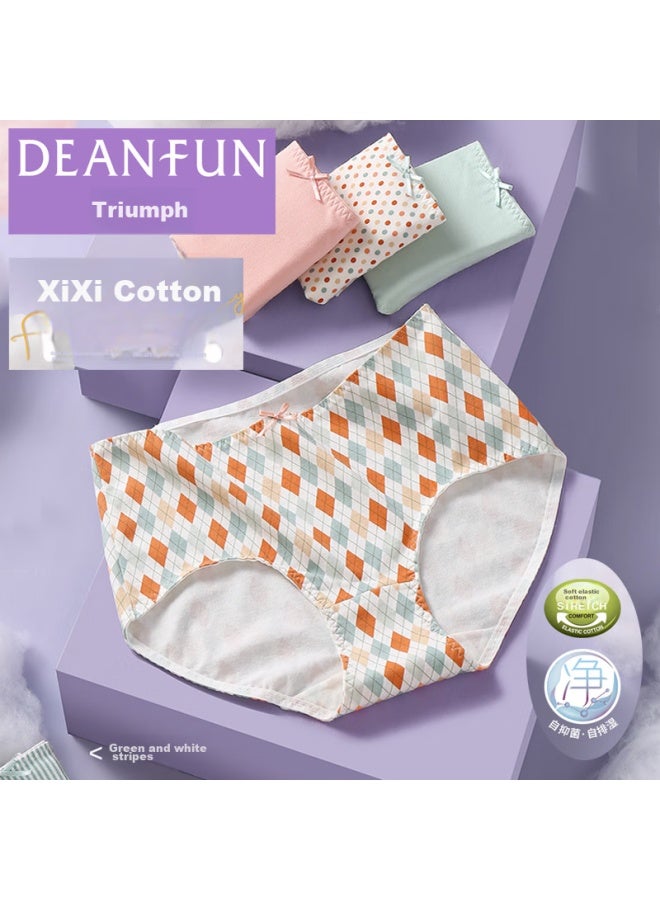 Deanfun Cotton Women's Underwear Style Fresh Printed Mid-rise Panties, 4-pack Gift Box, Multiple Colors, Xxl - Image 2