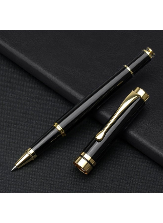 ChicAbode Luxury Ballpoint Pens, Business Pens, Ball Pen Gift Set for Men Women, Professional Executive Office BallPens Classy Gift Box Ballpoint Black Refill Line width 0.5mm (Black Gold) - Image 4