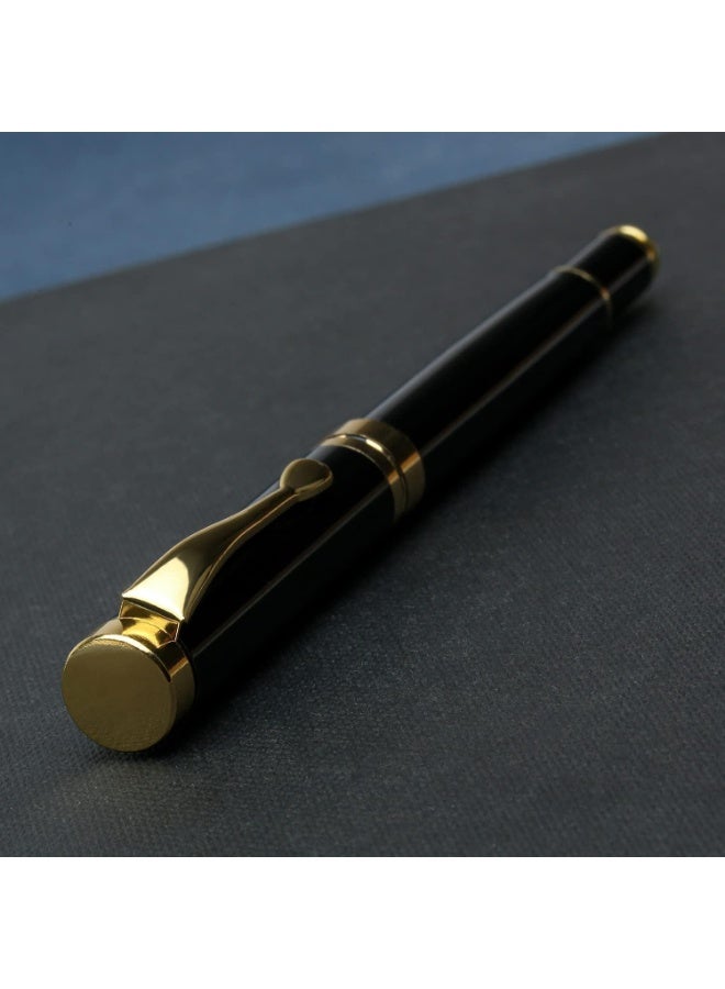 ChicAbode Luxury Ballpoint Pens, Business Pens, Ball Pen Gift Set for Men Women, Professional Executive Office BallPens Classy Gift Box Ballpoint Black Refill Line width 0.5mm (Black Gold) - Image 5