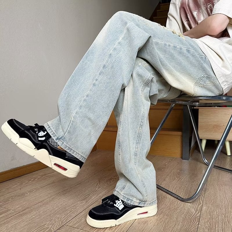 Unisex Classic Denim Jeans Loose Fit Daily Outdoor Wear - Image 4
