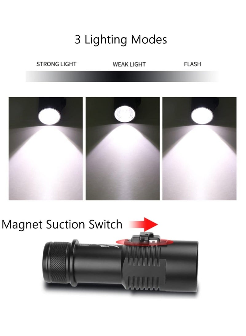 Captaintech Diving Flashlight - 6000 Lumens Rechargeable Scuba Dive Lights IPX8 Waterproof Underwater Led Flashlights Super Bright Submersible Torch Lights for Under Water Deep Sea Snorkeling Cave at Night - Image 5