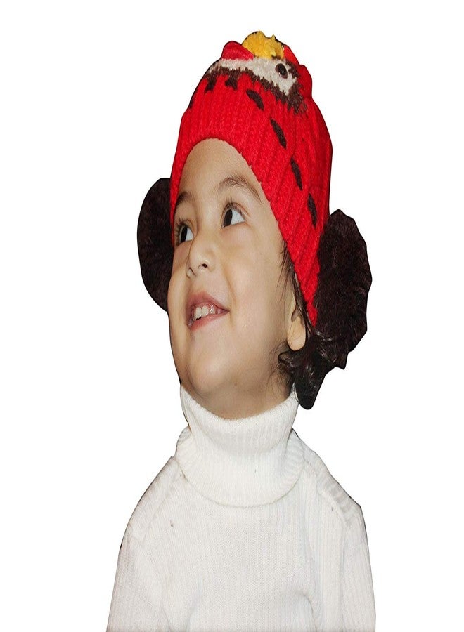NIUE Zeki Baby Boy's |Baby Girl's |Kid's Winter Warm Skull Cap Covers Entire Ears for Better Protection from Cold (Red, 01yrs-03yrs) - Image 2