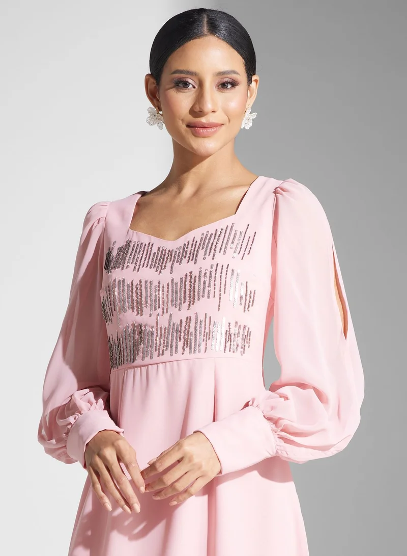 Ella Limited Edition Pink Embellished Dress