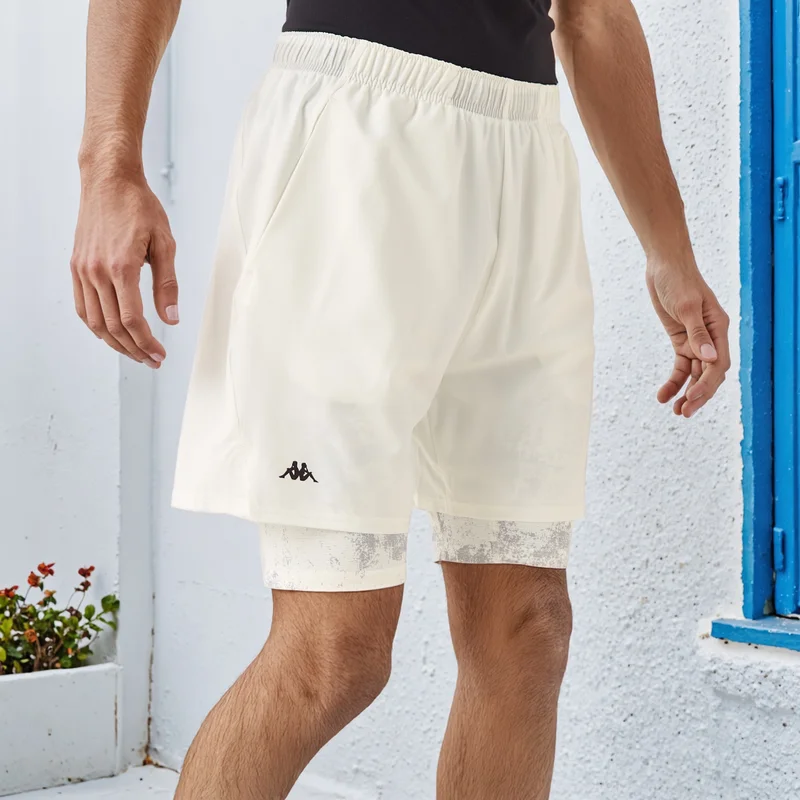ADOT by Splash Kappa Logo Print Running Shorts with Inner Shorts