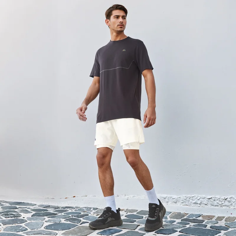 ADOT by Splash Kappa Logo Print Running Shorts with Inner Shorts