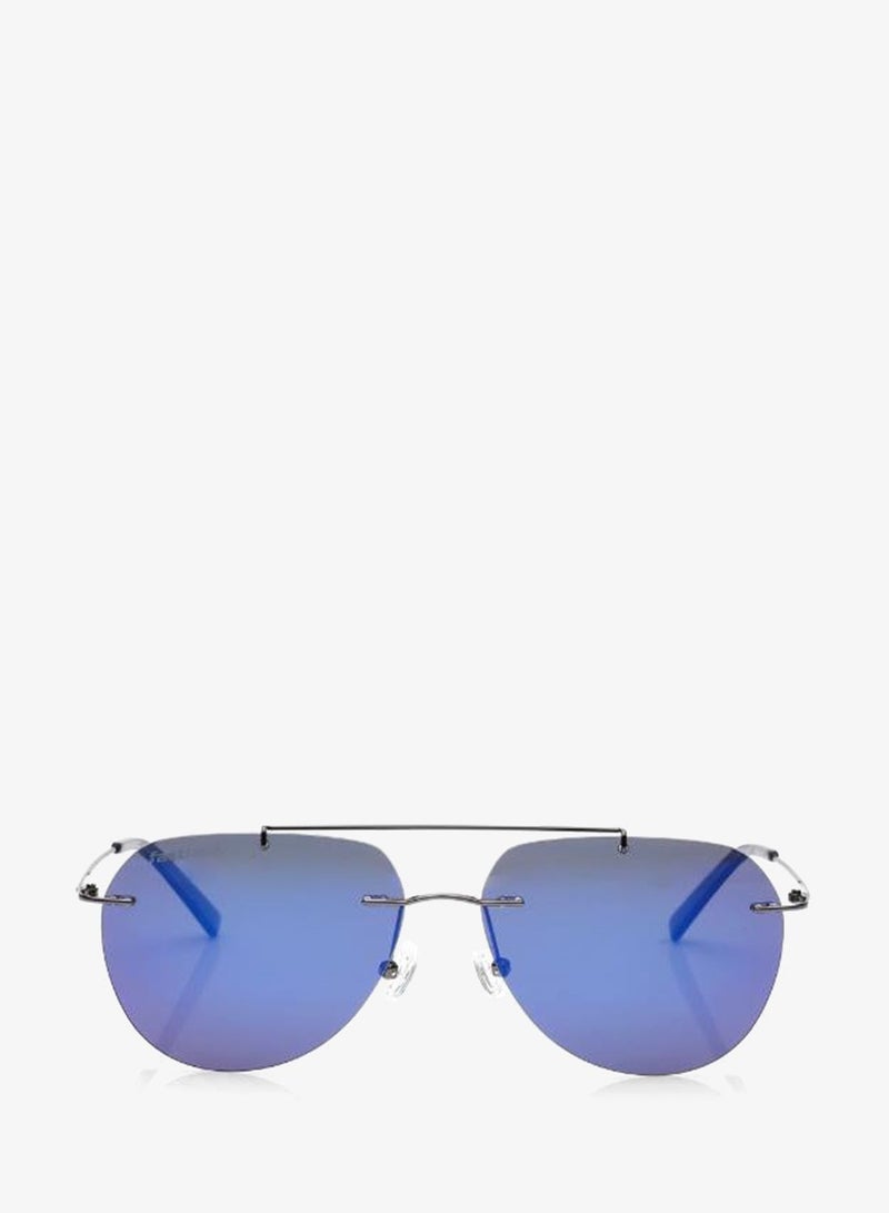 fastrack Polarized Sunglasses Grey Frame Blue Mirror Lens 59mm  - R058BL1PV - Image 2