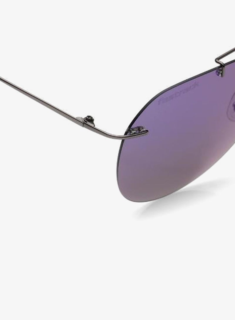 fastrack Polarized Sunglasses Grey Frame Blue Mirror Lens 59mm  - R058BL1PV - Image 5