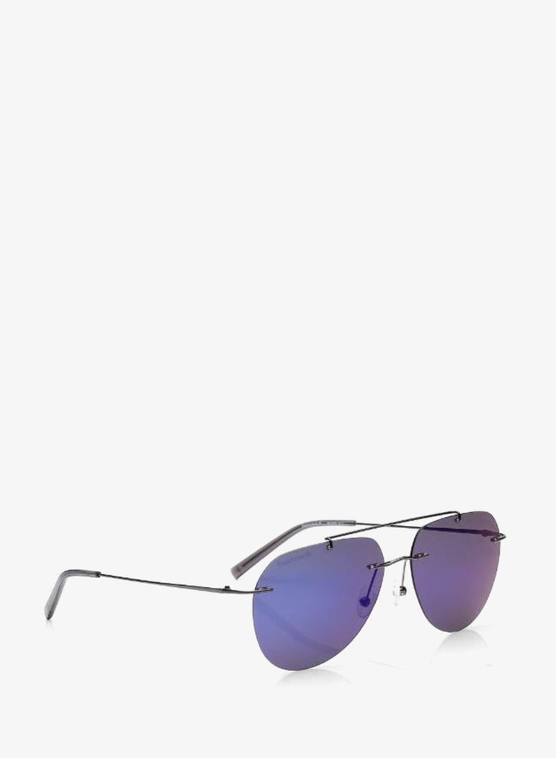 fastrack Polarized Sunglasses Grey Frame Blue Mirror Lens 59mm  - R058BL1PV - Image 1