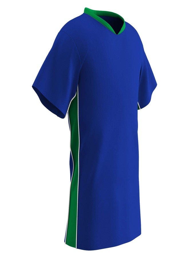 Champro Unisex-Youth Header Lightweight Soccer Jersey, Royal,NEON Green,White, Youth Medium - Image 2